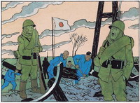 L'occupazione giapponese in Cina vista da Herg per Tintin Il Loto Blu, 1934