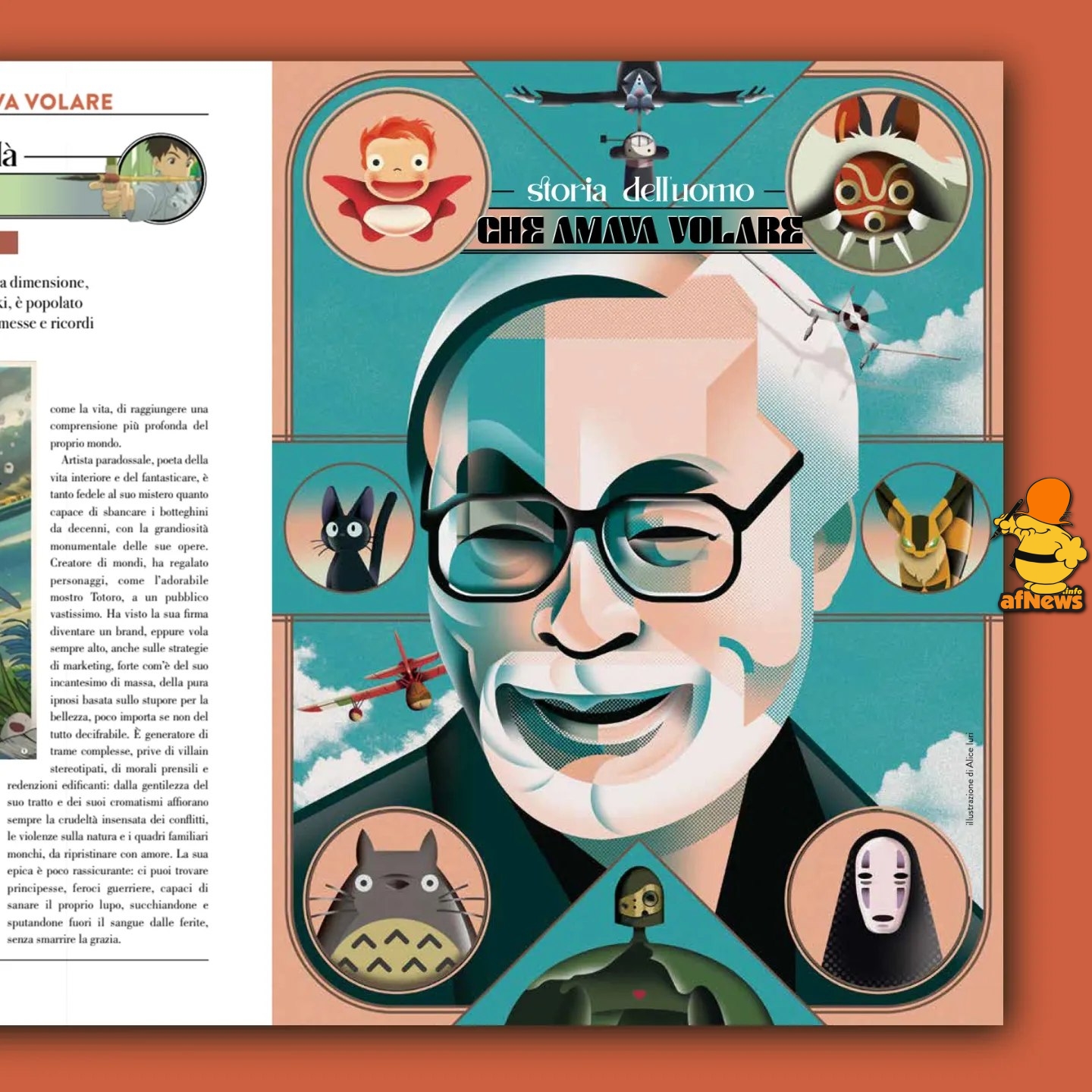 Linus apre il 2024 con un omaggio ad Hayao Miyazaki: l'uomo che amava  volare - afNews