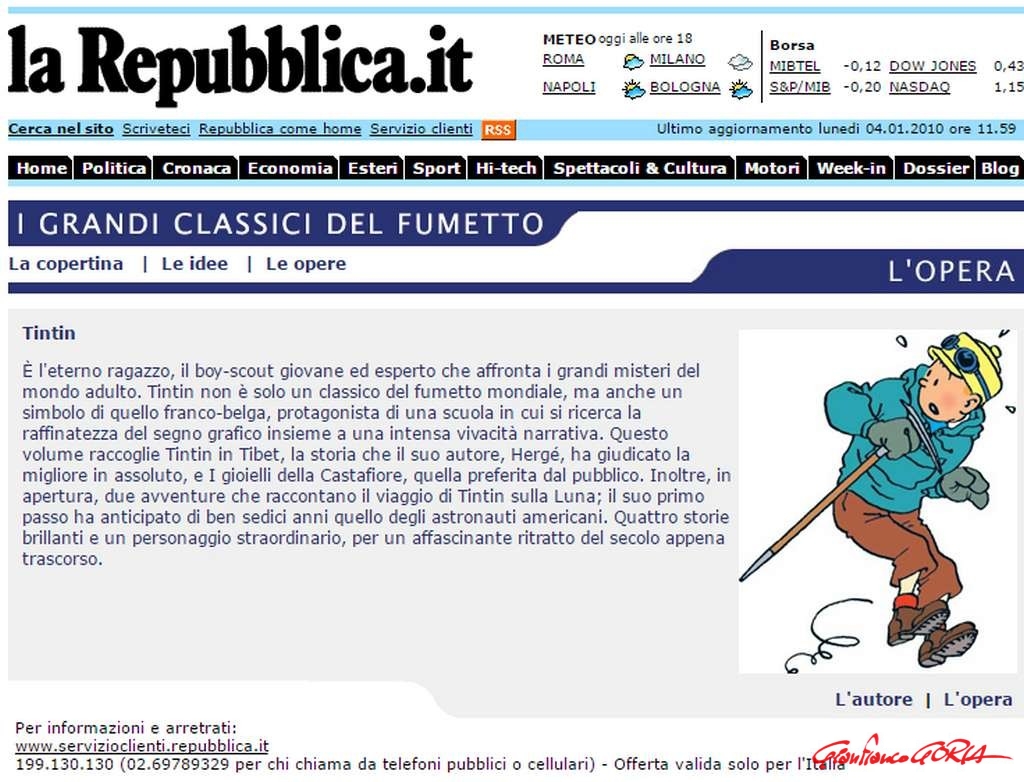 Repubblica Tintin Goria 2003 - afnews
