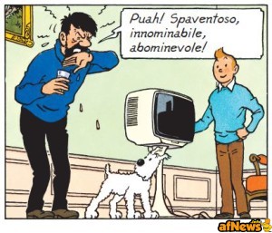 TintinPicarosTVjeans-copyright Herge-Moulinsart-Rizzoli-Lizard