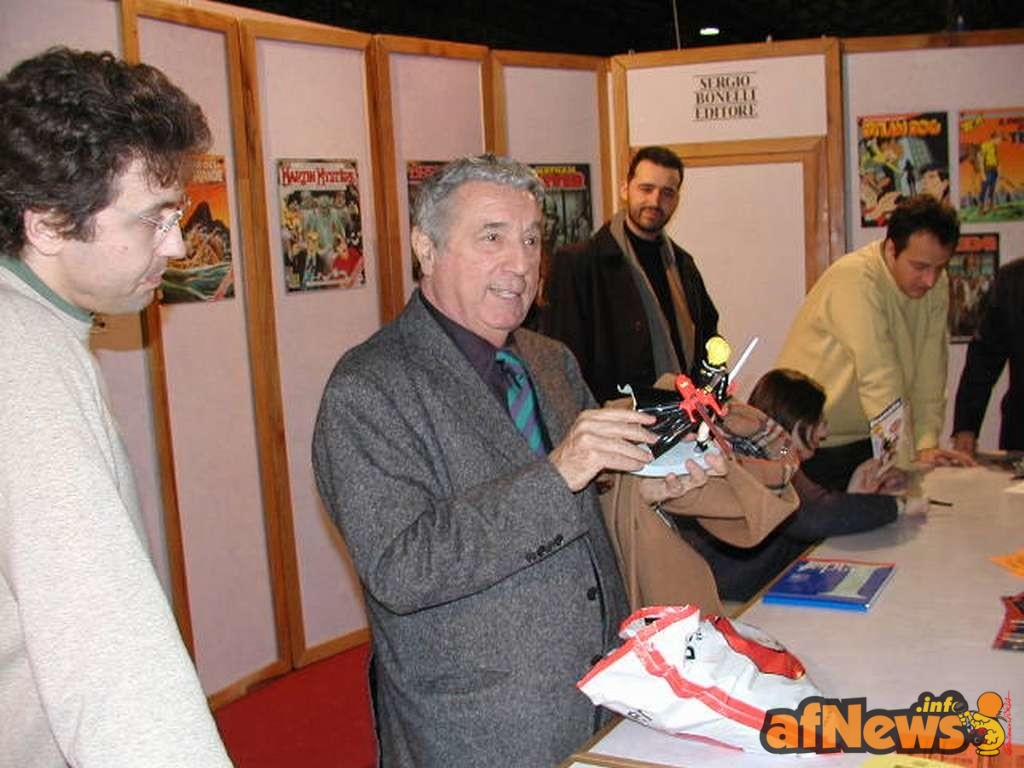 Sergio Bonelli, 14 dicembre 2002, Firenze, Comicstrip - foto Gianfranco Goria