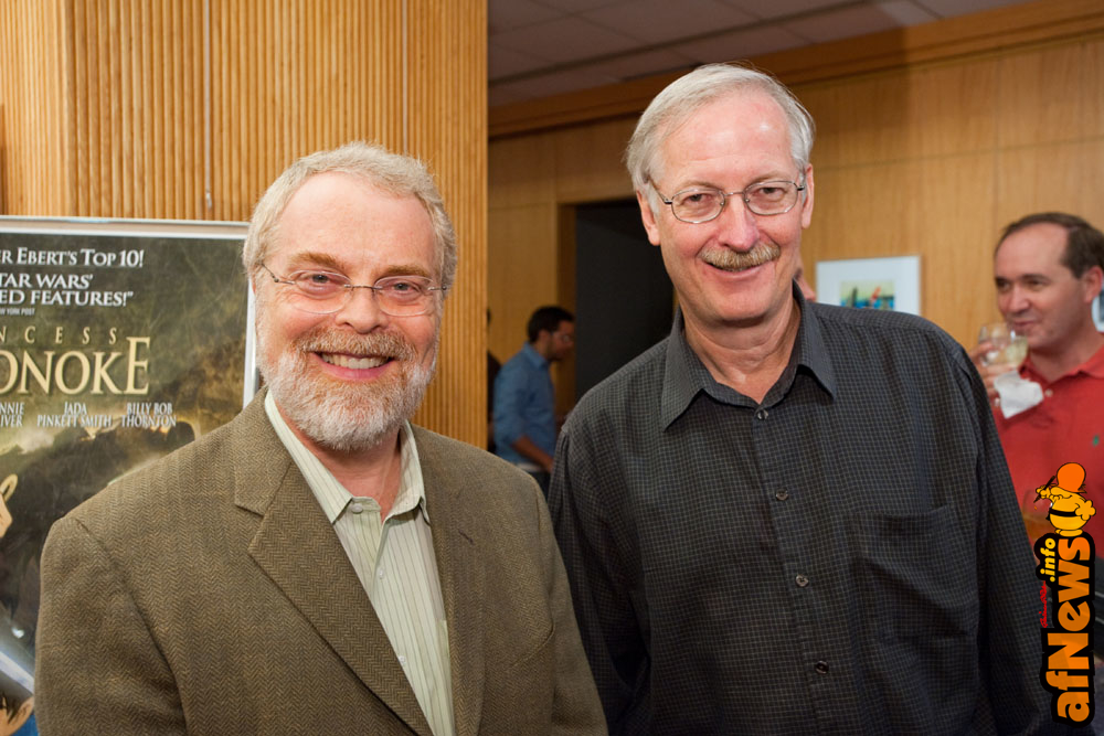 The Academy of Motion Picture Arts and Sciences presented the 13th Marc Davis Celebration of Animation: Hayao Miyazaki, on Tuesday, July 28, 2009. Pictured here at the reception preceding the event: writer-directors Ron Clements (left) and John Musker.
