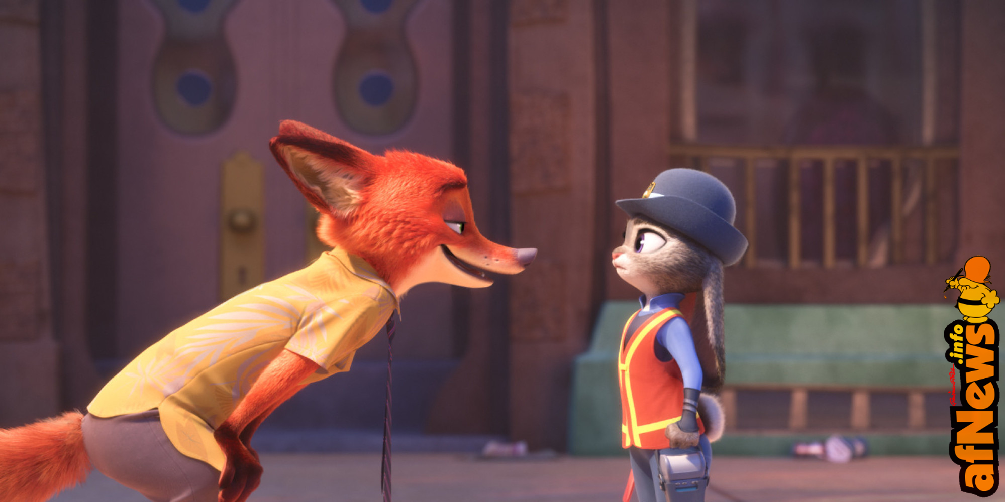 NATURAL ENEMIES ? Zootopia's first bunny officer Judy Hopps finds herself face to face with a fast-talking, scam-artist fox in Walt Disney Animation Studios' "Zootopia." Featuring the voices of Ginnifer Goodwin as Judy and Jason Bateman as Nick, "Zootopia" opens in theaters on March 4, 2016. ?2016 Disney. All Rights Reserved.